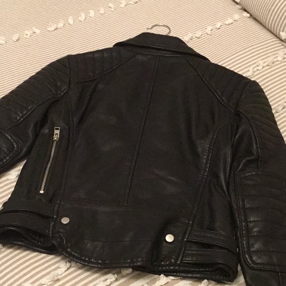 ALL SAINTS PAPIN BIKER LEATHER Jacket in Size 0 - Picture 6 of 8